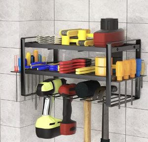 Support mural pour outils, organiseur de perceuse électrique, station de charge, support pour embouts de tournevis, étagère - Product Image 3