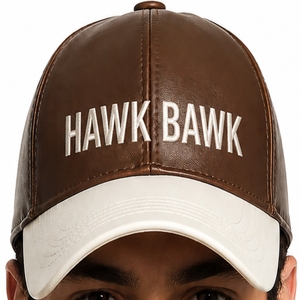 Unisex Leather Baseball <b>Cap</b> Premium Leather Adjustable Durable Embroidered Logo Adjustable 6-Panel Casual Daily Wear Fashion - Product Image 5