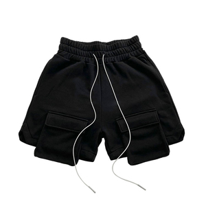 Shorts Unisex de Punto de Color Sólido con Cordón y Bolsillos, Shorts de Playa de Cintura Media, Tendencia 2026 - Product Image 4