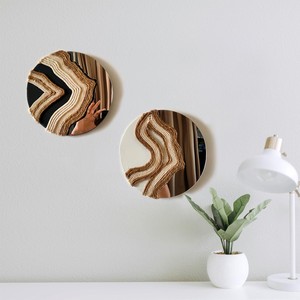 Espejo Redondo de Pared Minimalista Hecho a Mano con Tiras de Bambú 18x14 Ecológico Venta al por Mayor |   Aqudus Saleem - Product Image 6
