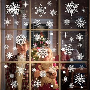 438 Pezzi Adesivi Natalizi per Finestre, Forme Diverse, 10 Fogli di Decorazioni a Fiocco di Neve per Addobbi Natalizi - Product Image 1