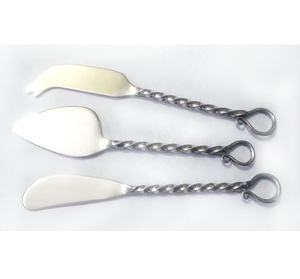 Ensemble de trancheurs de fromage en acier inoxydable, finition dorée, fait à la main, poignée Unique - Product Image 2