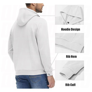 Streetwear Custom Washed Denim Hoodies for Men Custom Print Logo Men's Denim Hoodie Vintage Style Oversized Casual Pullover - Product Image 2