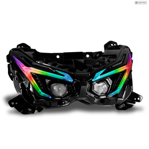 AJ <b>LIGHT</b> DESIGN AEROX Front <b>LED</b> Headlight Made <b>in</b> Taiwan <b>Plug</b> n Play DRL App Control Fisheye Projector Lens Turn Signal <b>Light</b> - Product Image 1