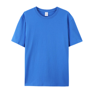 Men's <b>White</b> Cotton T-Shirt Short Sleeve O-Neck Regular Fit Casual Blank Design Knitted Fabric Left Sleeve Logo - Product Image 4