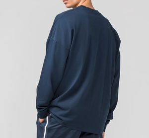 เสื้อยืดแขนยาวผู้ชายทรงพอดีตัว พรีเมียม สีพื้น คอกลม แฟชั่นสตรีท สวมใส่สบายทุกวัน - Product Image 3