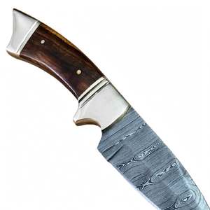 Couteau de boucher artisanal en acier Damas, manche en bois, outil de cuisine - Product Image 6