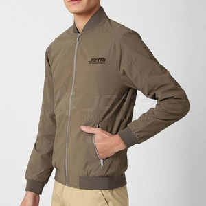 Blousons d'aviateur élégants pour hommes, hiver, logo sur le devant, fermeture éclair, qualité supérieure, service de production OEM, polyester/nylon - Product Image 4