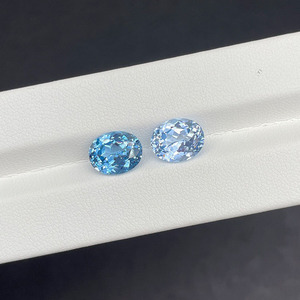 Lab Grown Oval Spinel Loose <b>Stone</b>, Sky Blue Swiss Blue London Blue Available, Rose Cut <b>Gem</b> for Custom Jewelry Making - Product Image 3