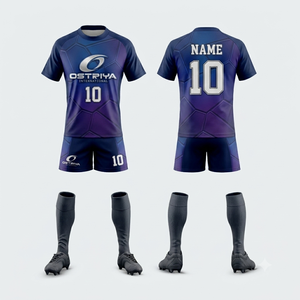 Breathable Unisex Rugby Uniform Set Adults Sportswear Short Team Jersey Sublimated Custom Logo Number Quick Dry Plus Size - Product Image 5