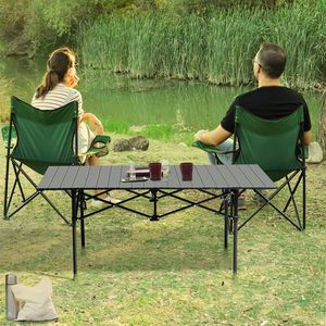 Table de camping pliable ultra-légère 37x20 pouces, portable pour pique-niques, randonnées, barbecues, événements en plein air - Product Image 6