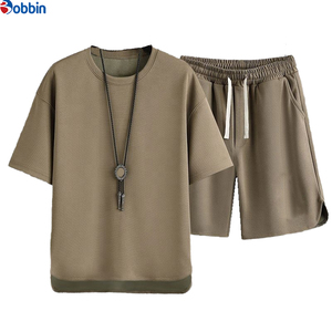 Conjunto de Pantalones Cortos de Algodón Unisex Cómodos y Transpirables con Logotipo Personalizado, Nueva Llegada, Conjunto Deportivo Corto para Hombre de Talla Grande - Product Image 2