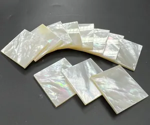 แผ่นเปลือกหอยมุกธรรมชาติทรงสี่เหลี่ยมขนาด 20 มม. สำหรับทำเครื่องประดับ - Product Image 2