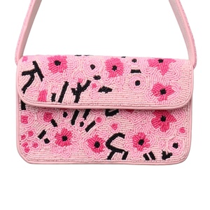 Bolsos Elegantes Hechos a Mano con Cuentas en Color Rosa y Negro, Diseño Único para Cada Ocasión - Product Image 1