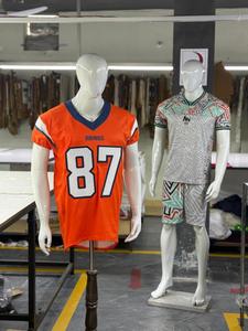 High Quality Sublimation Printing Stitched American <b>Retro</b> Football Uniform Lightweight <b>Fabric</b> V-Neck Oversize Football Uniform - Product Image 1