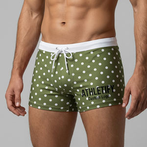 ATHLETIFY Maillots de bain pour hommes personnalisés à séchage rapide - UPF50+ Écologiques avec logo et impression personnalisés, fermeture à cordon, maillots de bain durables - Product Image 1