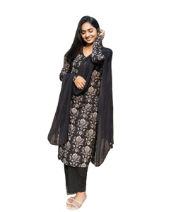 Best Quality Pure Muslin Beautiful Floral Printed Kurti with Pant and Dupatta for Women Ethnic Clothing and REAL <b>MIRROR</b> WORK - Product Image 1