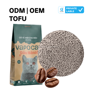 Litière pour chat au tofu, agglomération rapide, 99 % sans poussière, contrôle des odeurs, fibres de pois, fabriquée au Vietnam - Product Image 1
