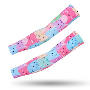 Manchons de cyclisme bleus imprimés montgolfière, protection anti-UV, résistants à l'eau, séchage rapide, respirants, unisexe, adulte, en Spandex - Product Image 4