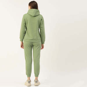 <b>Women</b> Casual Two-Piece Tracksuit Hoodie and <b>Jogger</b> Set with Customizable Logo Design <b>Fleece</b> Cotton Winter Tracksuits - Product Image 4