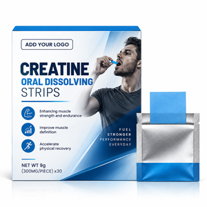 Tiras de Creatina Monohidrato de Disolución Oral, Veganas y Vegetarianas, 300 mg, Marca Privada, OEM, ODM, Certificación GMP y HACCP - Product Image 1
