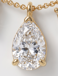 Collar con Colgante de Diamantes Cultivados en Laboratorio, en Forma de Pera, Ovalada y Esmeralda, para Mujer |   Joyería Fina Minimalista - Product Image 5