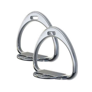 Étriers de cheval de haute qualité, antidérapants, en acier inoxydable et aluminium, style anglais, fabriqués au Pakistan, légers, 12 cm, pour l'équitation - Product Image 2