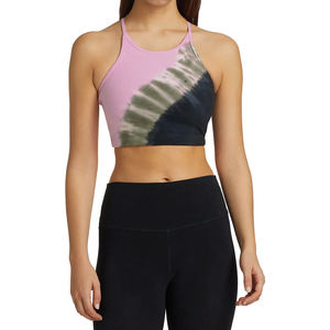 บริการ OEM เสื้อผ้าออกกำลังกายสำหรับผู้หญิง ขายดีที่สุด วัสดุคุณภาพดี พิมพ์ลาย Tie Dye ชุดออกกำลังกาย เสื้อชั้นในกีฬาสำหรับผู้หญิง - Product Image 3