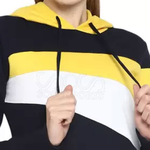 Sweat-shirt à capuche minimaliste rayé pour femme, design personnalisé, vêtement de sport professionnel pour l'entraînement athlétique, nouveau modèle 2026 - Product Image 5