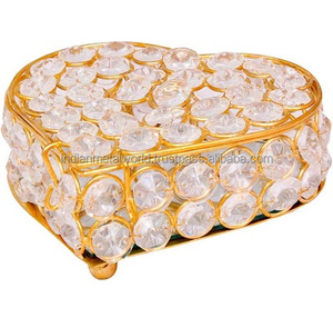 Caja de Joyería Moderna con forma de corazón, contenedor de joyería antigua hecha de cristal, para decoración del hogar y regalo, venta al por mayor - Product Image 6