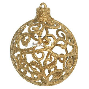 Ornement de Noël fantaisie en métal doré bruni de style moderne, à sublimer, pour la décoration de l'arbre, de la maison ou du mur - Product Image 5