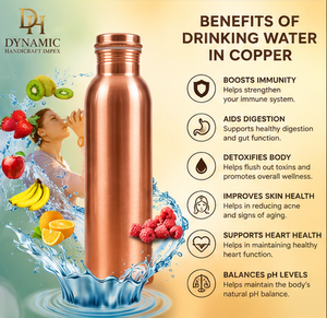 1000ml Pure <b>Copper</b> Water Bottle Handmade Reusable Drinking Bottle <b>Screw</b> Cap Indian <b>Copper</b> Drinkware Wholesale - Product Image 6