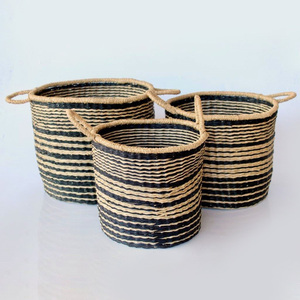 Home Decor and Organization Hand Woven Braided <b>Baskets</b> Atural Seagrass Storage <b>Basket</b> Made in Vietnam - Product Image 2