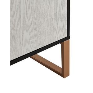 Credenza a Quattro Ante da 42 Pollici con Base in Metallo e Maniglie, per Cucina o Soggiorno - Product Image 6