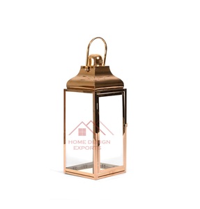 Gold And Patina Finished Metal Candle <b>Lantern</b> <b>Hurricane</b> Candle Arrangements for Home And Hotel Decor - Product Image 4