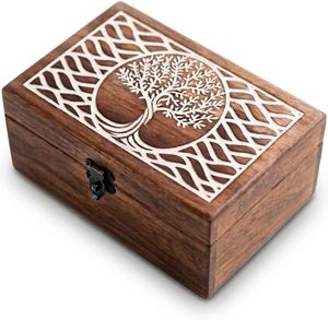Caja de Almacenamiento Rectangular de Madera de Mango Tallada a Mano, Hecha en India, de Buena Calidad, para Uso en la Cocina, en Venta por un Vendedor Confiable - Product Image 4