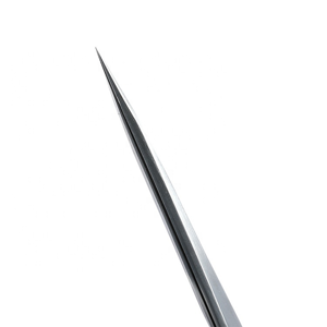 Premium I Shaped Silver Stainless Steel Eyelash Tweezers with Pointed Straight Tips Professional <b>Tools</b> for Lash Extensions - Product Image 1