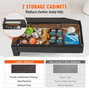 Divano per Cani di Taglia Grande e Letto per Gatti, Capacità 110 Libbre, Morbido Letto in Pelle Marrone per Animali di Grossa Taglia di Pet Sofa - Product Image 5