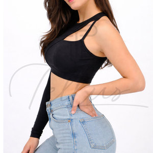 <b>Top</b> Quality Stylish In Stock Women Crop <b>Top</b> T-Shirts Wholesale New Design Women Crop <b>Top</b> For Adult Size - Product Image 3