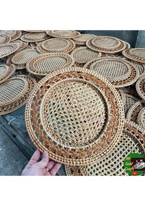 แผ่นรองจานสานหวายธรรมชาติพรีเมียม ทำมือ เป็นมิตรกับสิ่งแวดล้อม สำหรับตกแต่งโต๊ะอาหารในร้านอาหารและโรงแรม - Product Image 1