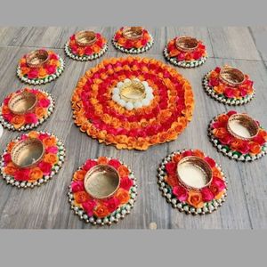 Rose <b>Flower</b> Rangoli Set Tea Light Holder <b>Candle</b> Stand Home Office Diwali Decoration Other <b>Candle</b> Holders Lanterns <b>Candle</b> Jars - Product Image 2