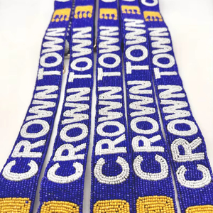 Royals Gameday Purse Strap Crown Town Strap Kansas City Beaded Adjustable Strap Game Day Strap <b>Camera</b> Strap - Product Image 1