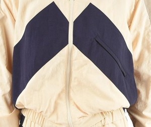 Color Blocking <b>Racer</b> <b>Jacket</b> Zipper Closure Sporty Style Regular Sleeve Polyester Material Spring Wear - Product Image 4