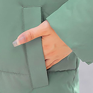 <b>Women's</b> High Collar Puffer Jacket Quilted <b>Winter</b> <b>Coat</b> with Soft <b>Padding</b> and Front Zip for Custom Bulk Supply - Product Image 2