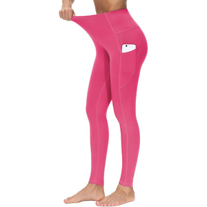 Nylon Spandex High Elasticity Yoga Leggings Non-See Through Compression Gym <b>Tights</b> Custom Logo Women Activewear - Product Image 1