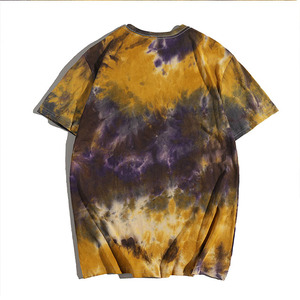 T-shirts Tie Dye pour femmes, hauts Tie Dye surdimensionnés à manches courtes, col rond personnalisé, T-shirts Tie Dye - Product Image 2