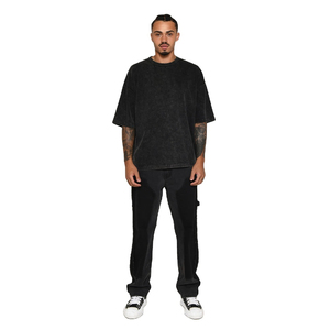 Full Customized Oversized Short Sleeve Men <b>Acid</b> Wash T Shirts Street Wear Summer Collection <b>Drop</b> Shoulder T Shirt - Product Image 2