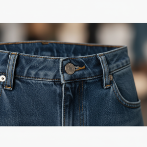 Jeans en denim vintage américain pour hommes et femmes, taille mi-haute, coupe droite ample, décontracté, délavé moyen, streetwear, polyester/coton - Product Image 5