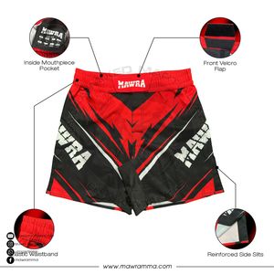Pantalones Cortos de Entrenamiento de MMA Personalizados: Cintura Elástica con Cierre de Velcro y Cordón Ajustable – Pantalones Cortos de Lucha con Estampado por Sublimación Duradero - Product Image 2