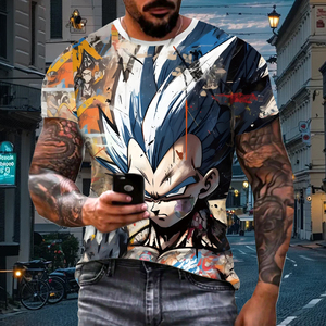 เสื้อยืดพิมพ์ลายดิจิทัลลายอนิเมะฮีโร่สำหรับผู้ชาย |   เสื้อยืดลายมังงะนักรบความละเอียดสูง |   เสื้อกราฟิกประสิทธิภาพสูงระบายอากาศได้ดี - Product Image 4